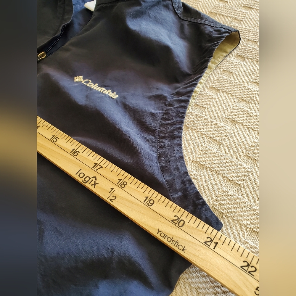 Columbia Sportswear Vintage Tech Vest Navy Blue Full Zip - Picture 5 of 7